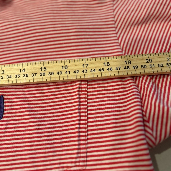 JOHNNIE-O Mens XL Red/White Stripe POLO Shirt 100% Cotton - Picture 9 of 11